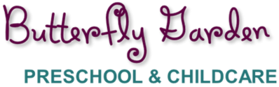 A purple and blue logo for the silly girls school & church.