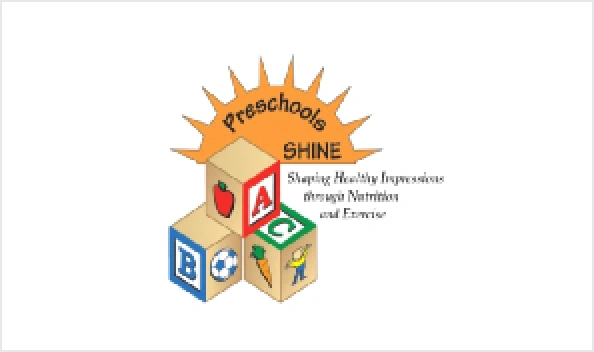 A logo of the preschool shine program.